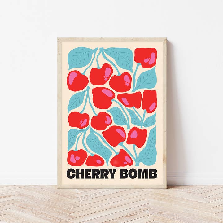 Cherrybomb | Vægkunsttryk for engroshandel hos Bored At Work Studio