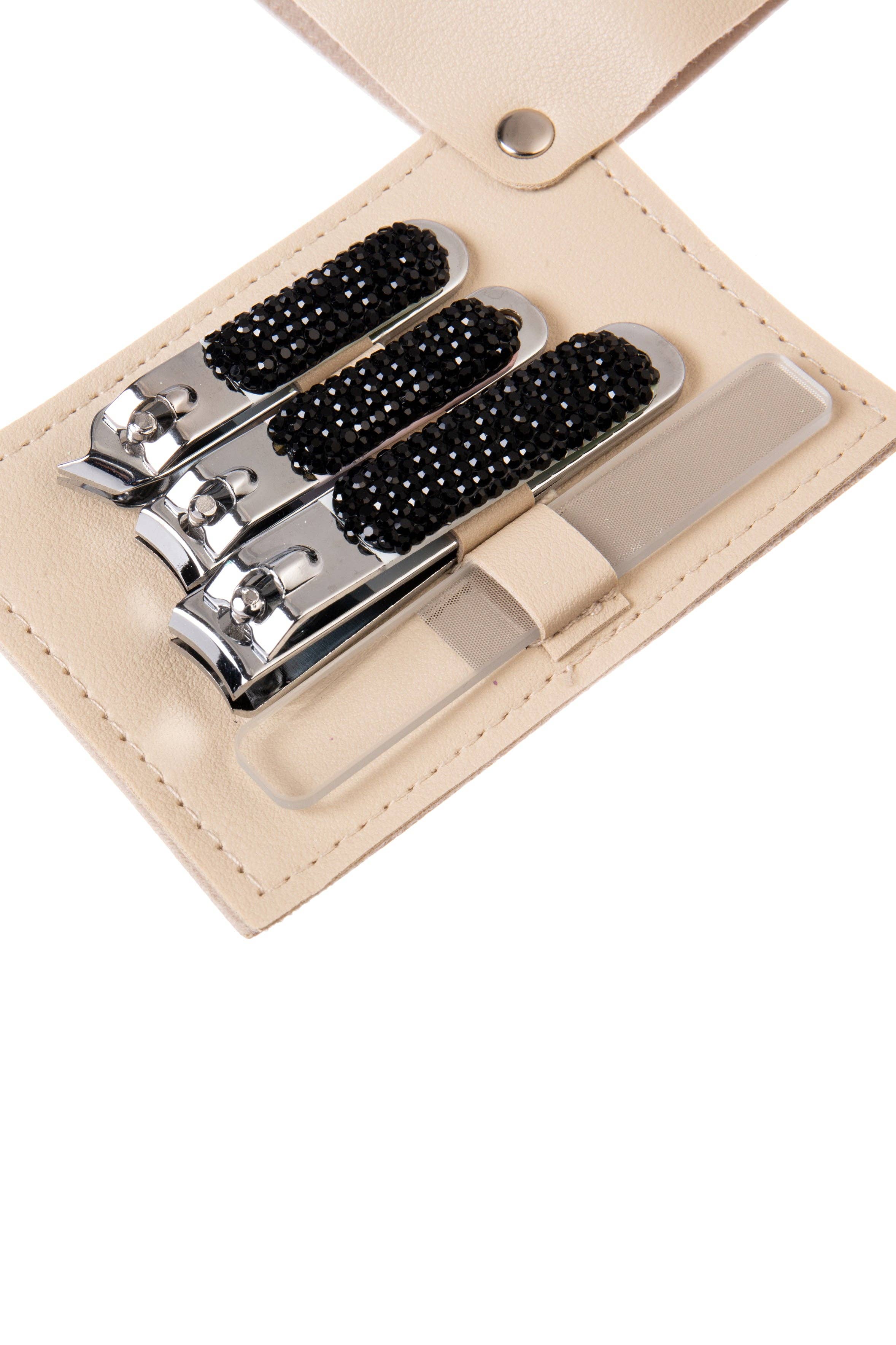 Ole - Wholesale Nailcare Set - Ceramic Rhinestone Manicure Nail Clipper Kit ACR100054