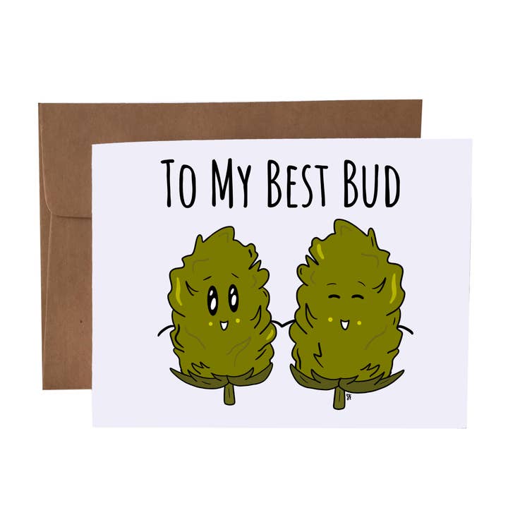 Para o meu melhor cartão Bud Weed Pun por atacado de SKP ink