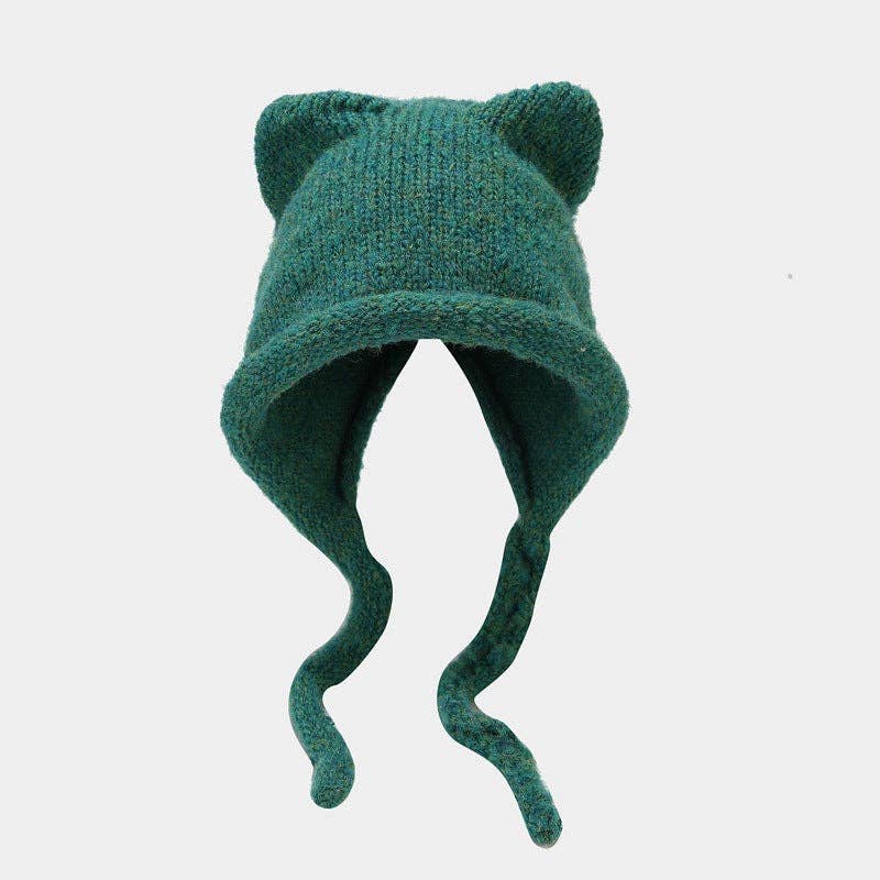 Dipped Shop – wholesale Beanie – Women's – Cute Cat Ear Thermal Knit Beanie Hat DPKB020410