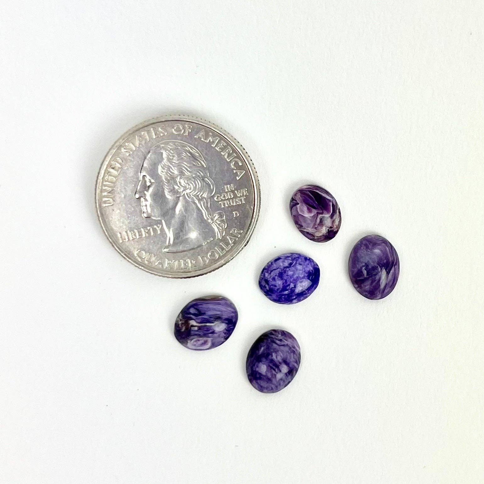 Pelham Grayson Rose - Wholesale Spiritual Stone/Crystal - *Charoite Cabochons | 9-10mm2