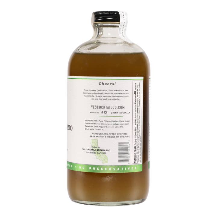 Yes Cocktail Co - Wholesale Cocktail mix/syrup - Cucumber Jalapeno Cocktail Mixer1