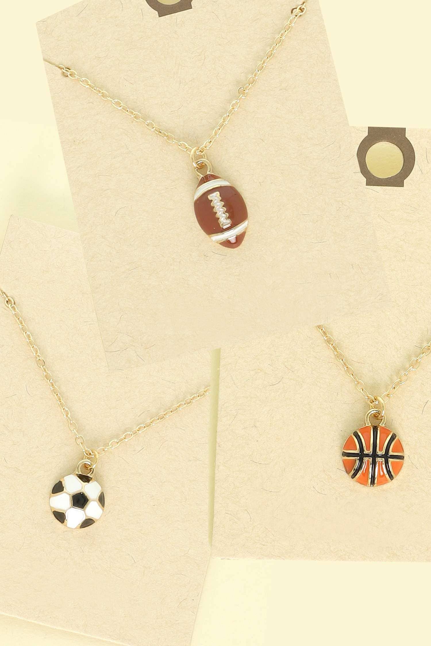 anbfashion - Wholesale Pendant/Charm Necklace - GAMEDAY BASKETBALL FOOTBALL SOCCER NECKLACE 233