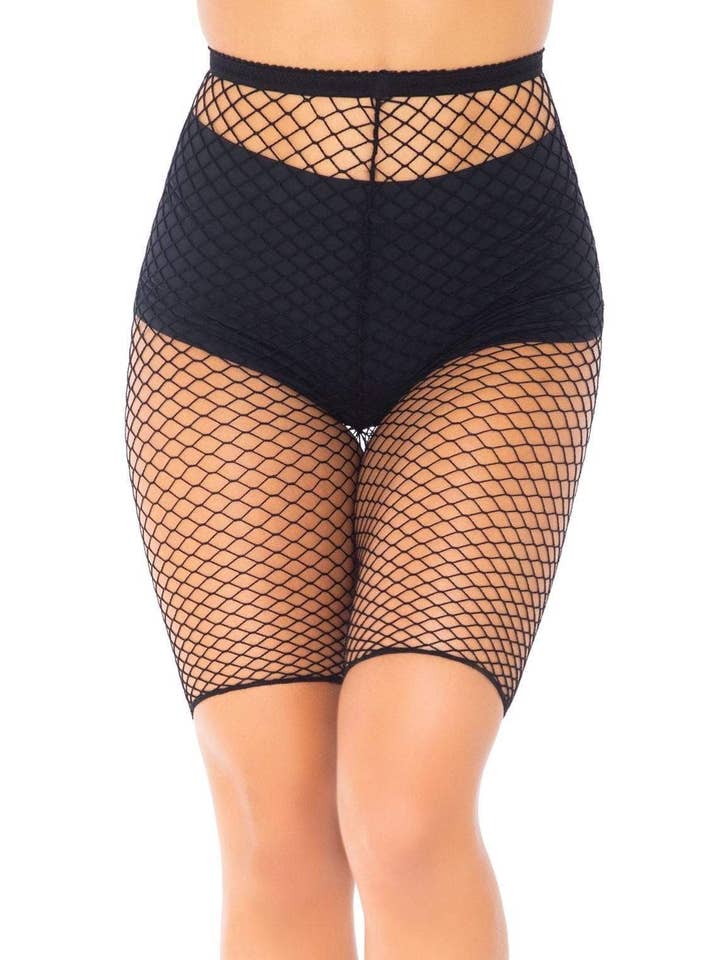 Leg Avenue - Wholesale Shorts - Women's - Troublemaker Fishnet Biker Shorts