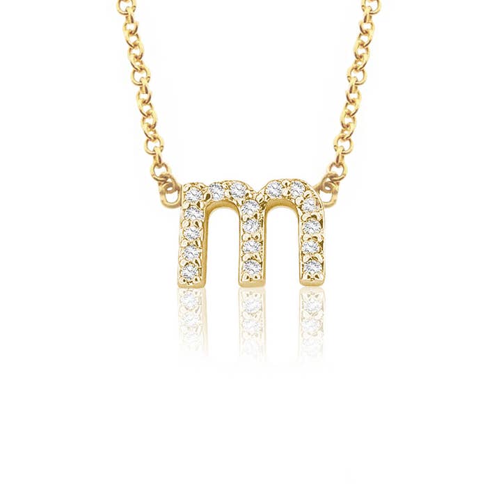 Petite 14K Gold & Diamond kleine letters Initial voor wholesale door Jane Basch Jewelry Designs