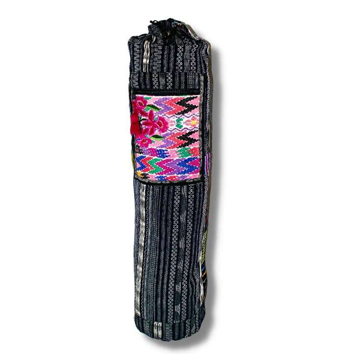 Sac de yoga brodé Huipil (assorti) - Guatemala pour la vente par Lumily