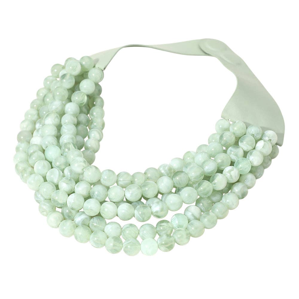 Madeline Love – wholesale Beaded/pearl necklace – Chunky Multi-Strand Beaded Necklace with Magnetic Clasp32