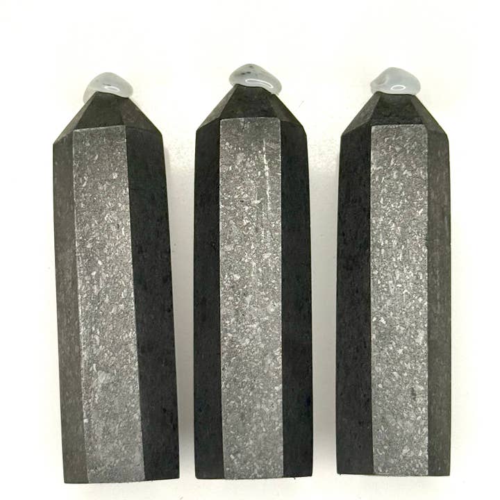Shungite Towers for wholesale by Liv Rocks