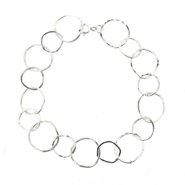 Silver Rustic chain link bracelet for wholesale by Mijoux Creations