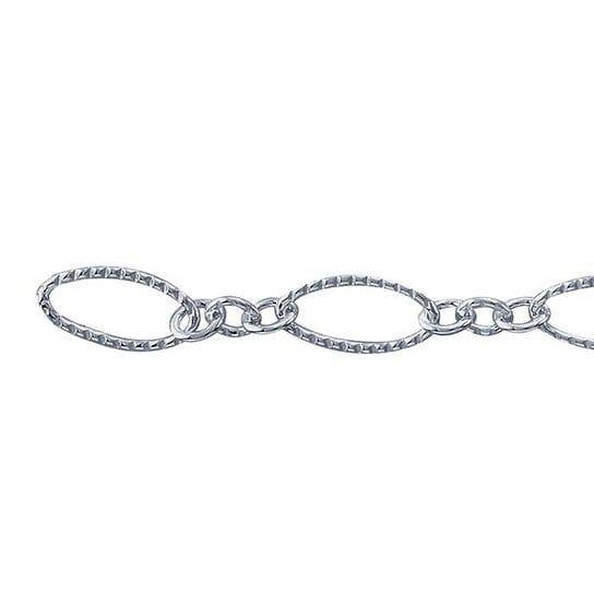 Sterling Silver 3.6mm patterned oval chain for wholesale by TSC Jewelry