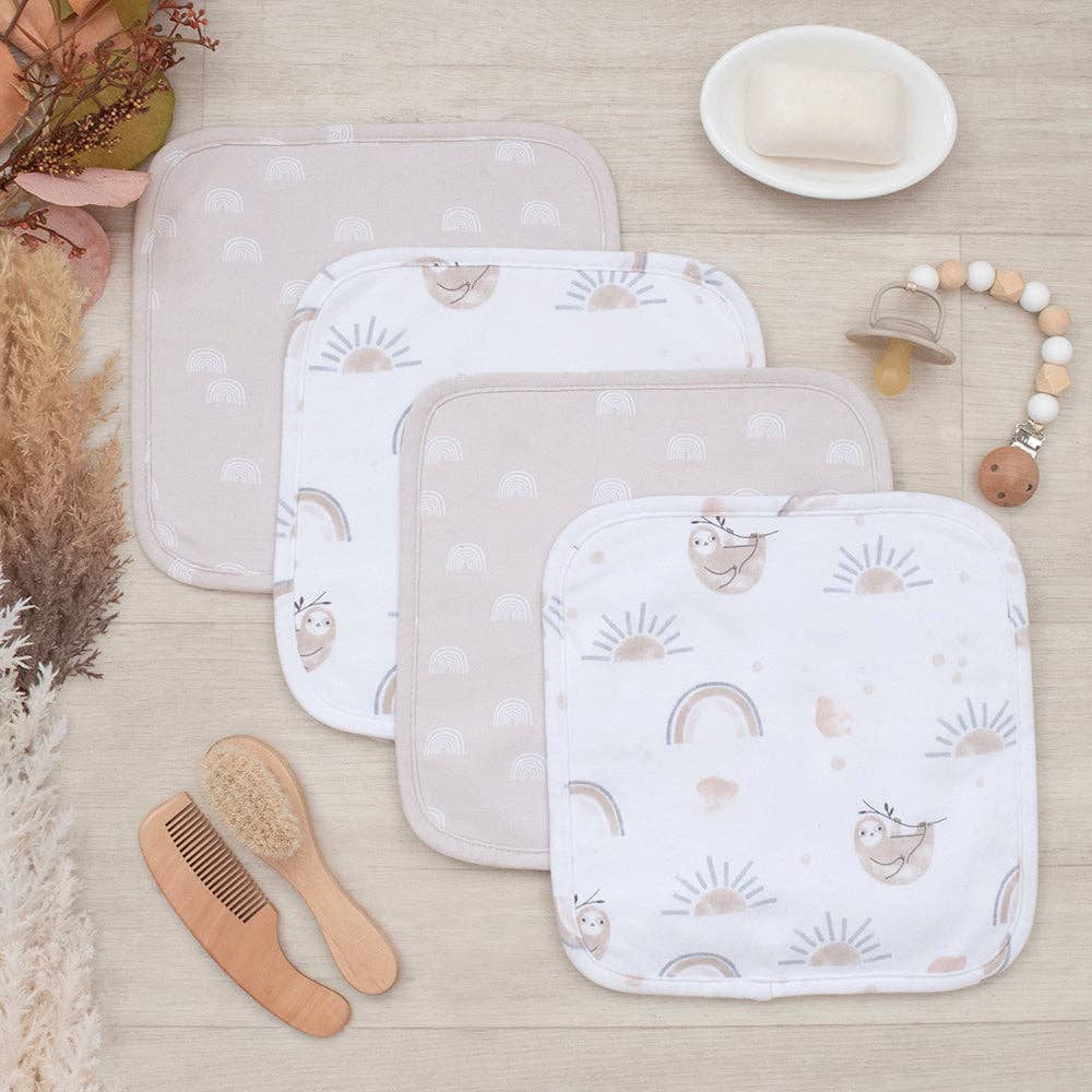 Living Textiles – wholesale Bath & body set – Baby – 5pc Bath Gift Set - Rainbow Sloth3