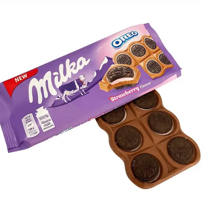 Phoenix Distributions - Wholesale Chocolate Bar - MILKA - Oreo Strawberry 92 gramm 16 count