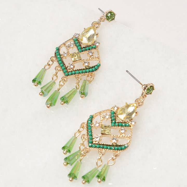 Fashion City - Wholesale Tassel Earrings - Beaded Tassel Statement Post Earring6