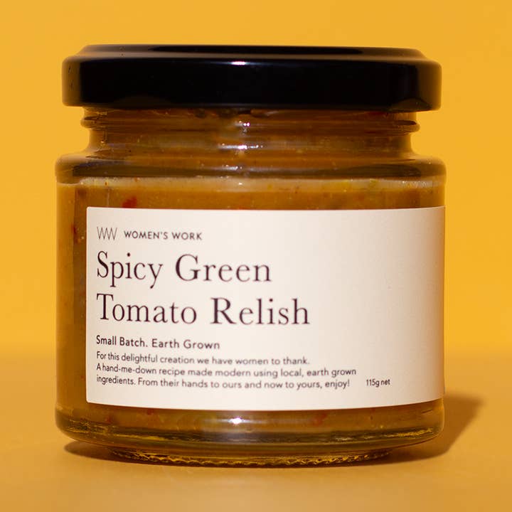 Spicy Green Tomato Relish PETITE for wholesale by Women's Work