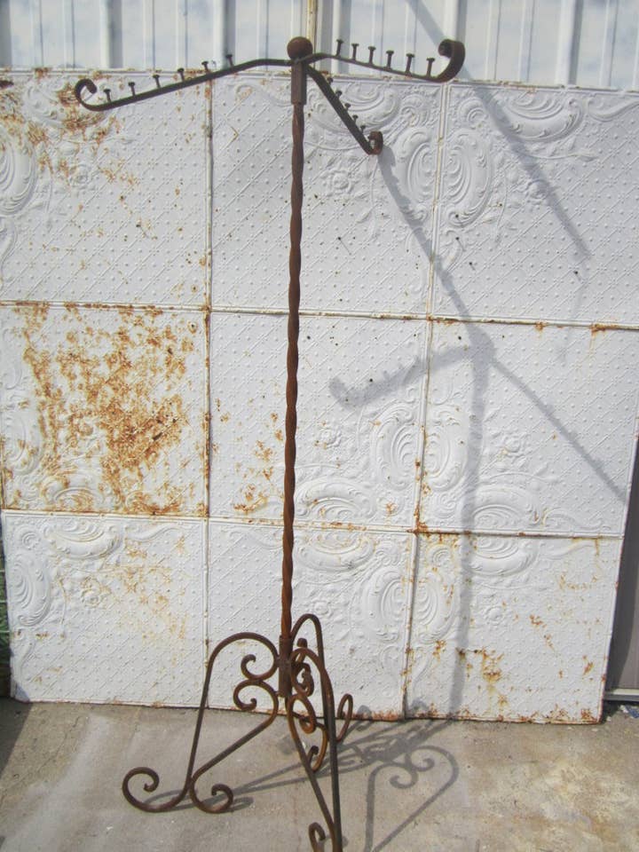 Wrought Iron Coat Rack or Clothing Display Rack for wholesale by Garden Iron And More