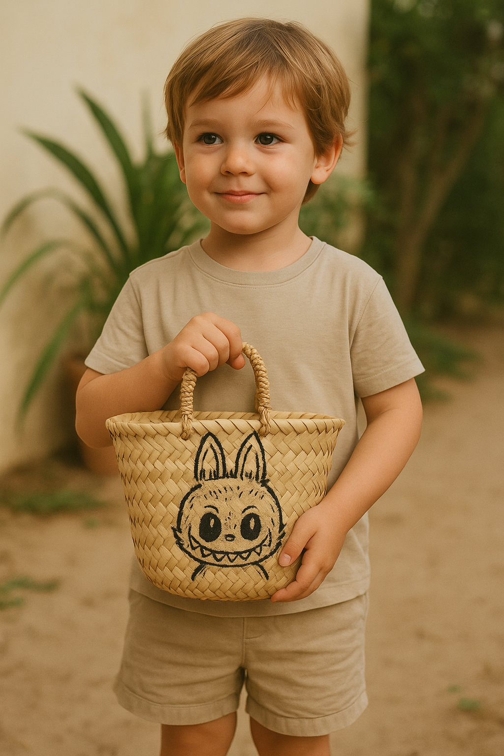 High crafty – wholesale Basket – Beldy Mini Basket Labubu – Handmade Moroccan Palm Leaf Baske1