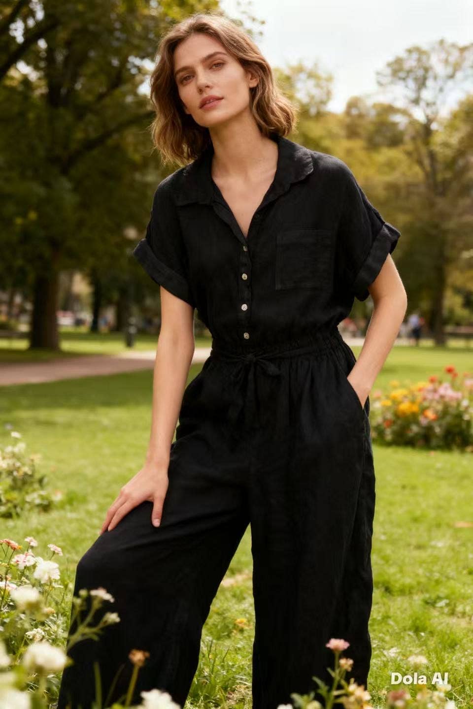 LÉA & LUC - Wholesale Jumpsuit - Women's - 100% linen combination REF.219029
