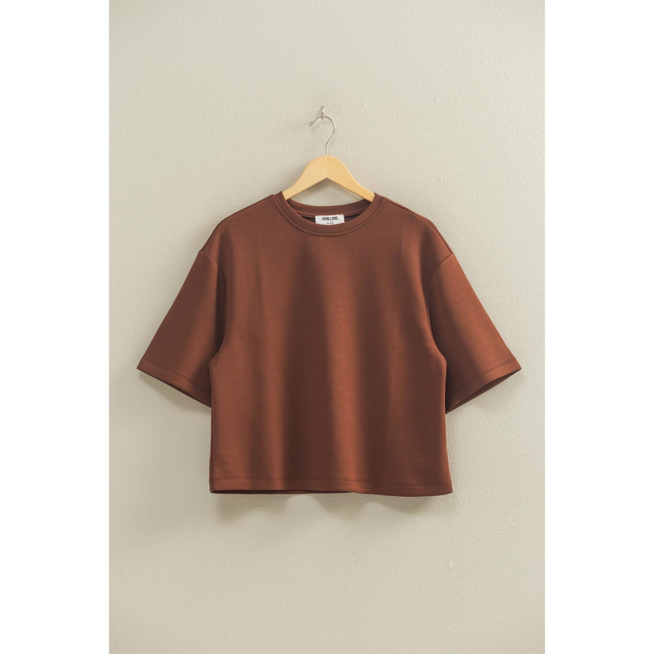 HYFVE - Wholesale Shirt - Women's - Double Knit Drop Shoulder Everyday Basic Top32