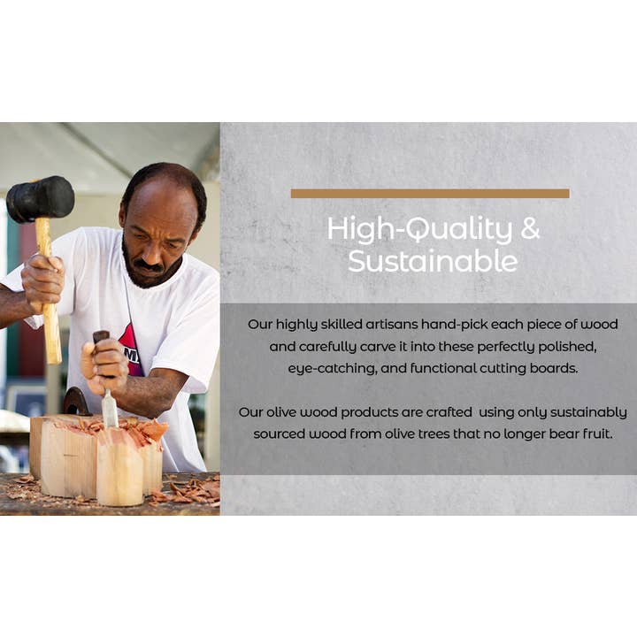 Choixe - Wholesale Cutting Board - Original Olive Wood Cutting Board with Handle5