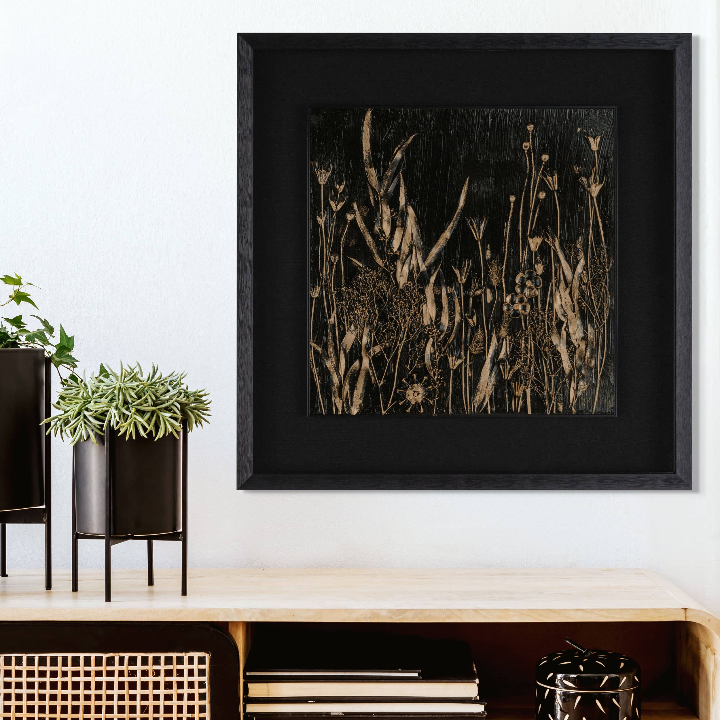 Black Midnight Blossom II, Shadow Box for wholesale on Faire5