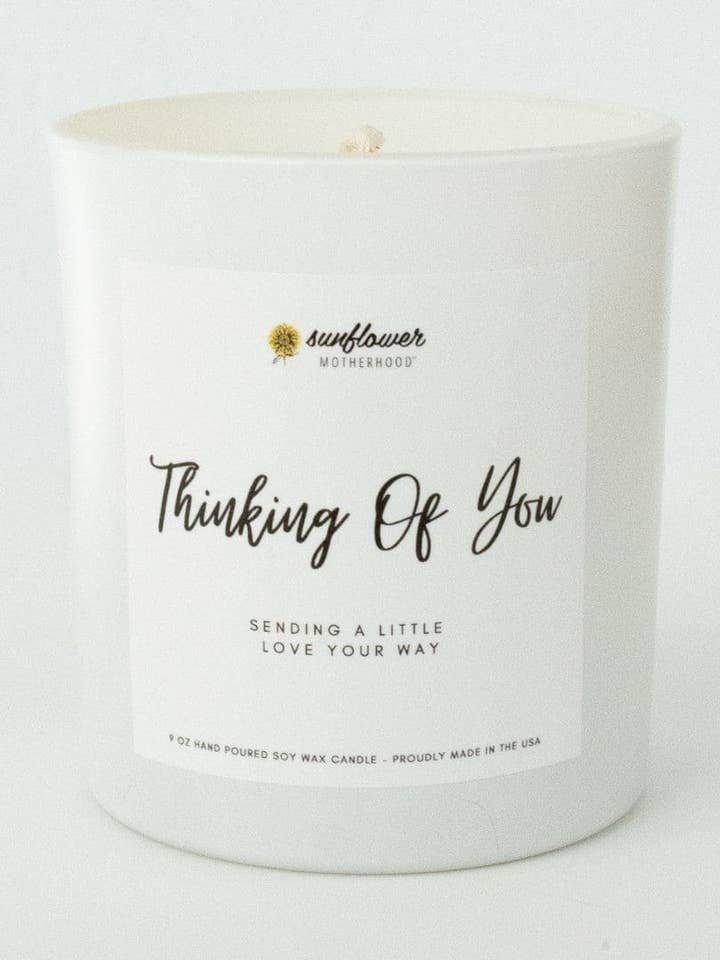 Vela Thinking Of You | Vela de soja como regalo de apoyo para mamá para venta al por mayor de Sunflower Motherhood
