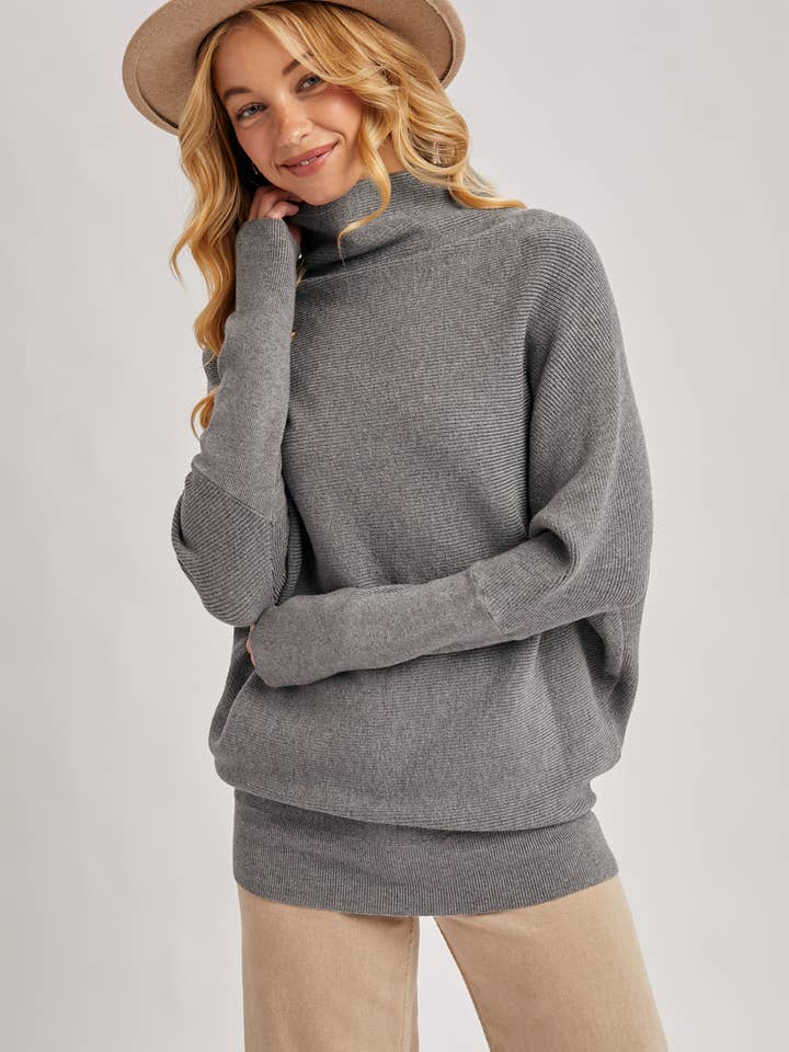 Bluivy - Wholesale Knit Sweater - Women's - SLOUCH NECK DOLMAN SLEEVED PULLOVER14