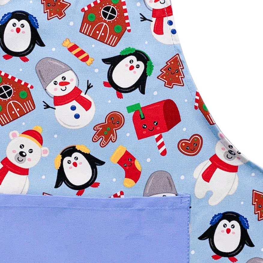 Summitbaking - Wholesale Apron - Kids - Christmas Children's Apron- Holiday Friends, CASE OF 31