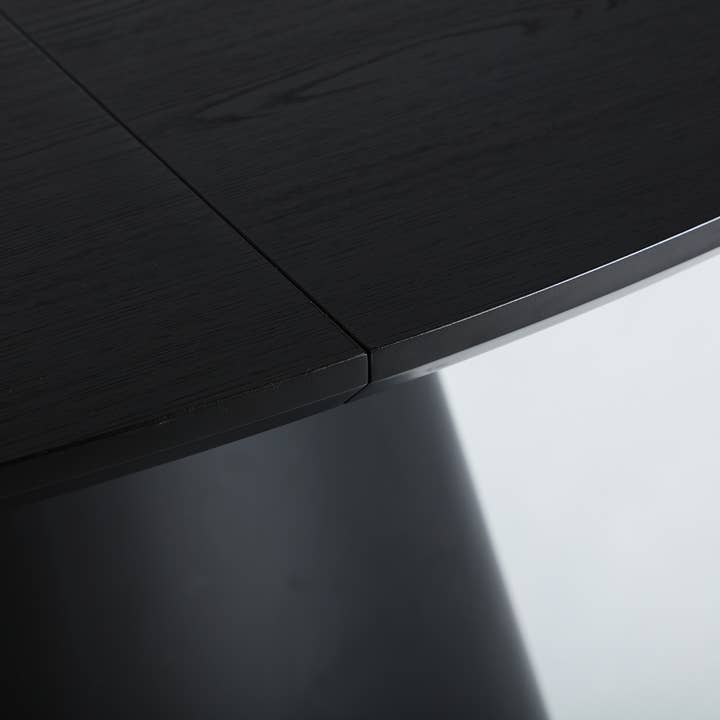 Kodu - Wholesale Side Table - Extendable melamine table in black color, 160x100x76cm2