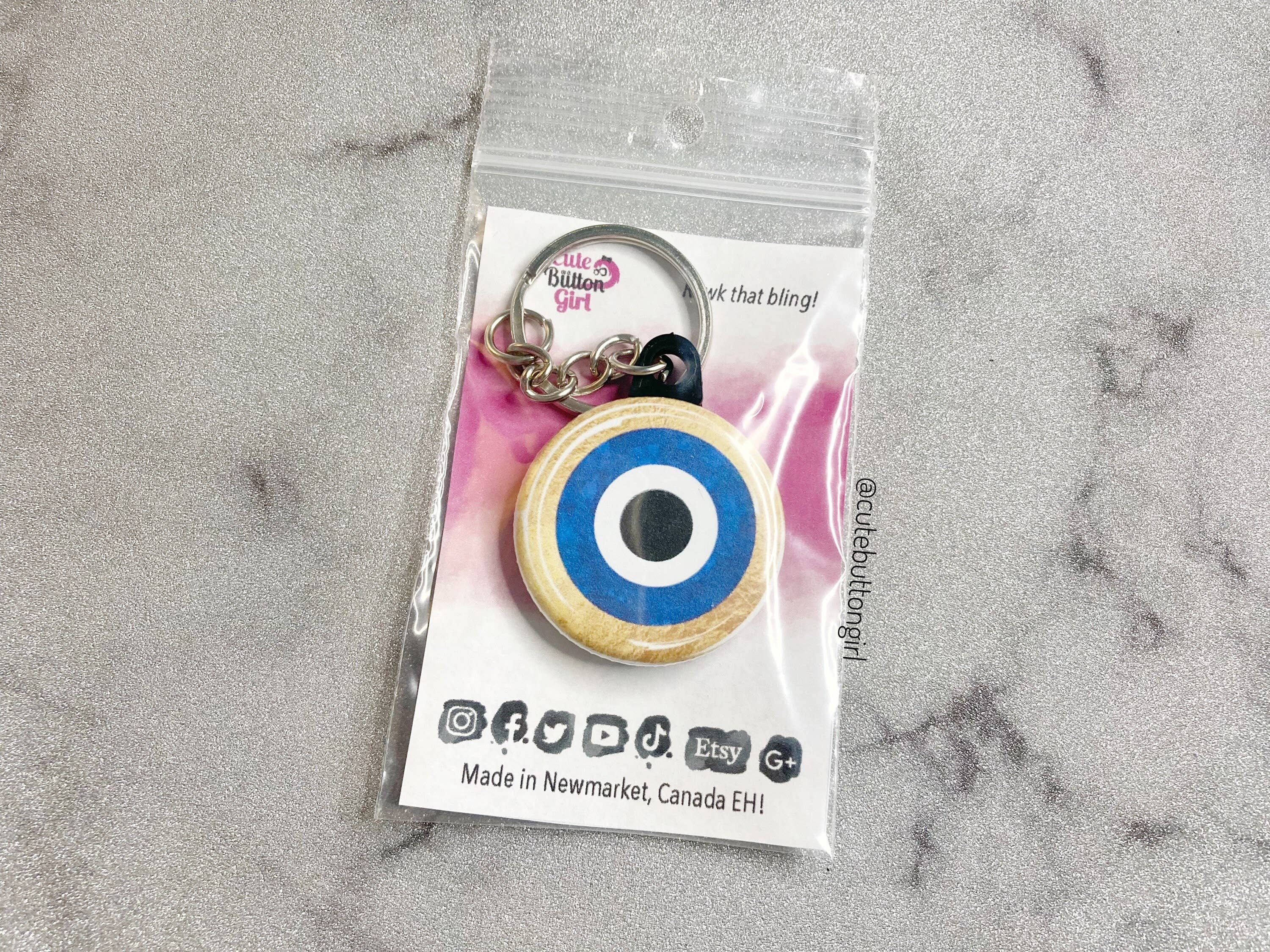 Cute as a Button Girl - Wholesale Lapel Pin/Button - 1.25in & 2.25in Evil Eye3