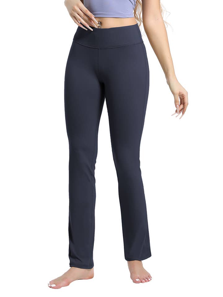 Rosa Clothing - Wholesale Athletic Pants - Women's - Women's Straight Leg Yoga Pants with Pocket _33"inseam