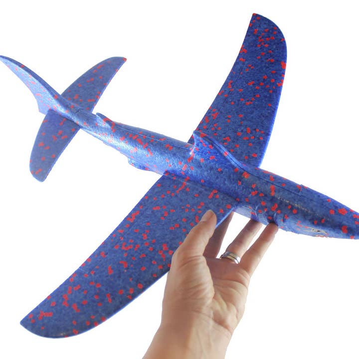Curious Minds Toys - Venta al por mayor Avión de juguete - Niños - Juguete planeador grande de espuma con forma de tiburón, juguete de avión