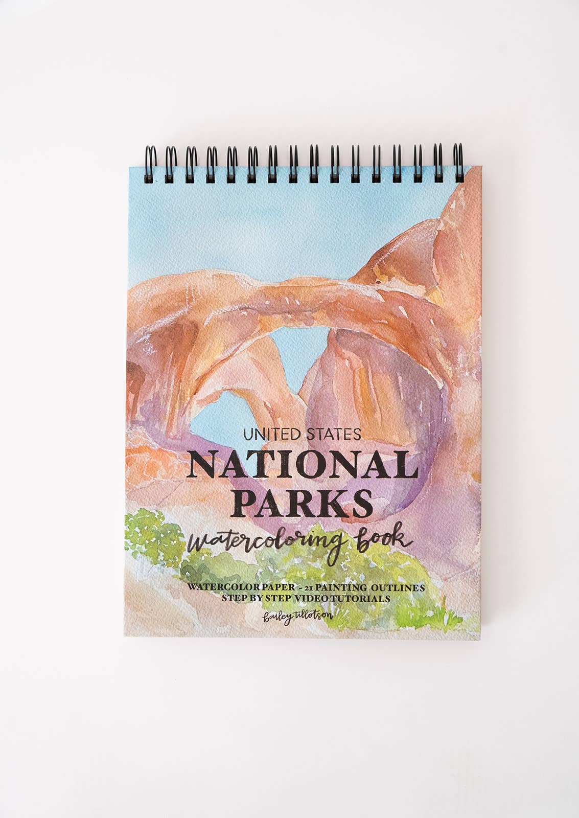 Bailey Rae Studio - Wholesale Watercolor Paint - National Parks Watercoloring Book-Outlines w/Video Tutorials