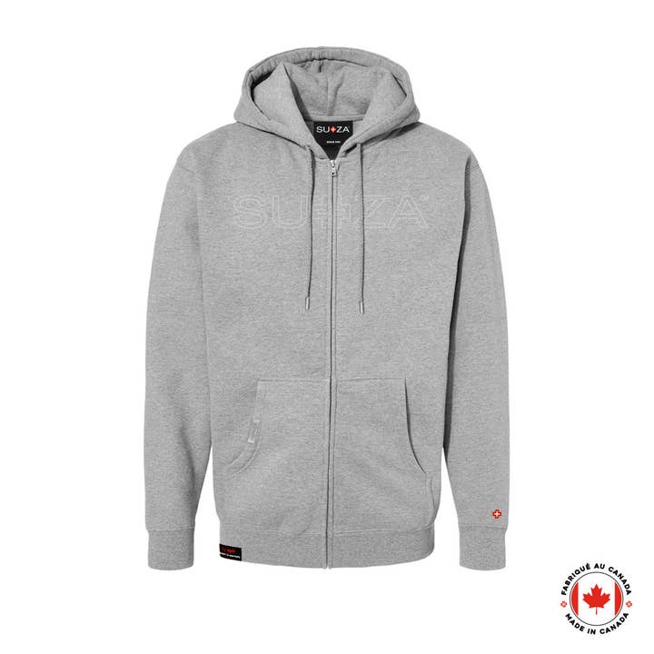 MONOCHROME + HOODED SWEATSHIRT WITH ZIP | Limited Edition Collection for wholesale by SU+ZA