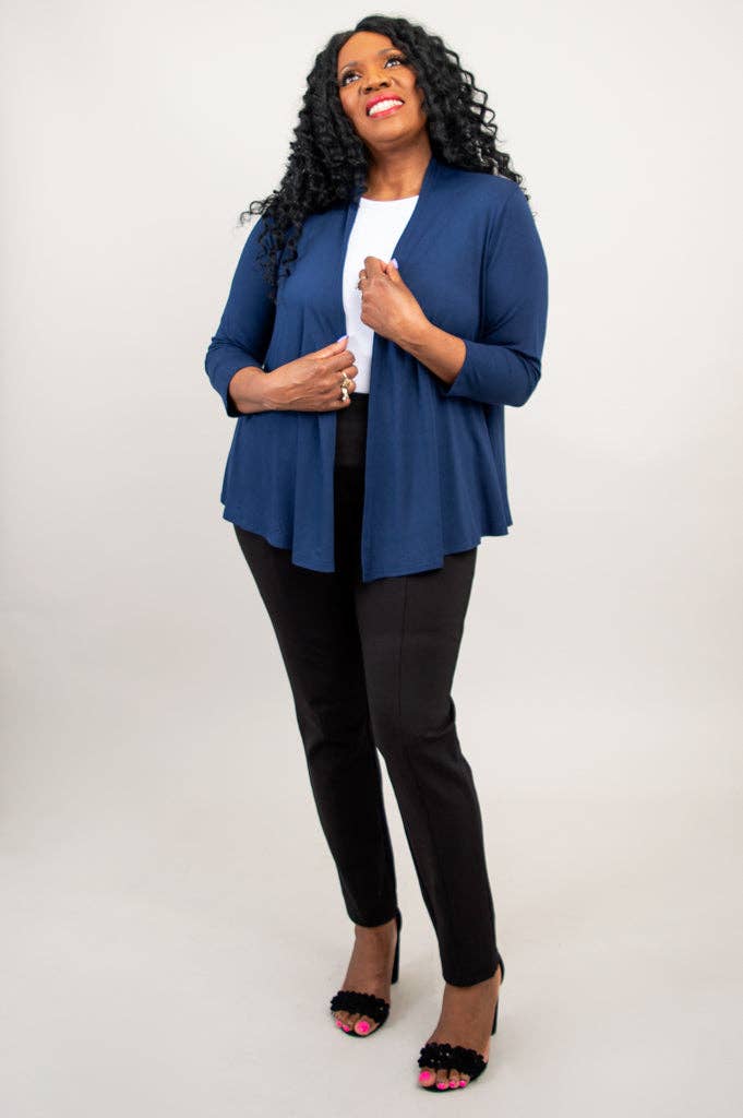 Blue Sky Clothing Co LLC – Engroshandel Jakke - Dame – Kathy Jakke, Indigo, Bambus7