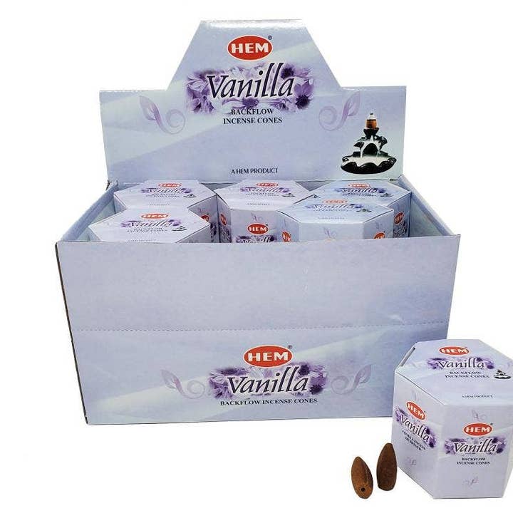 GREENROOTS USA LLC - Vendita all'ingrosso Espositore per rivenditori - Coni di Ritorno Hem - Vaniglia (Confezione da 12/Scatola) - (40 Coni ciascuno)0