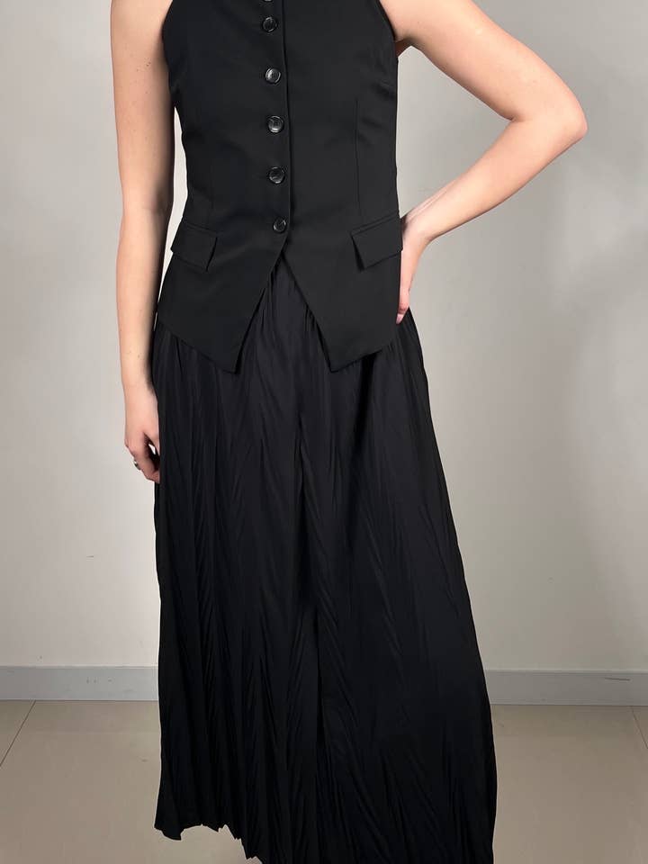 Lange jurk twee-in-één - MIMOSA voor wholesale door MAXMILA PARIS