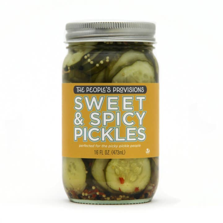 The People's Provisions - Wholesale Pickled Vegetables - Sweet & Spicy Pickles 16oz0