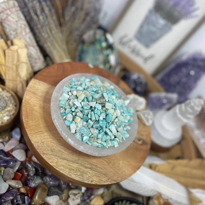 CaNatureLover - Wholesale Spiritual Stone/Crystal - Natural Amazonite Chip , Real Amazonite chip , Amazonite Tum9