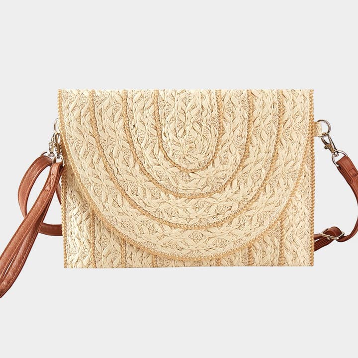 Stitch Detailed Straw Clutch Bag / Crossbody Bag
for wholesale by Sensibling Corp.