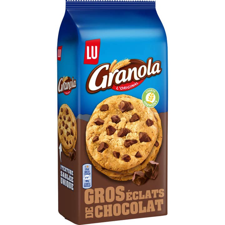 Amuse Bouche - Venta al por mayor Galletas - Galletas de granola LU - Trozos grandes de chocolate, 184 g