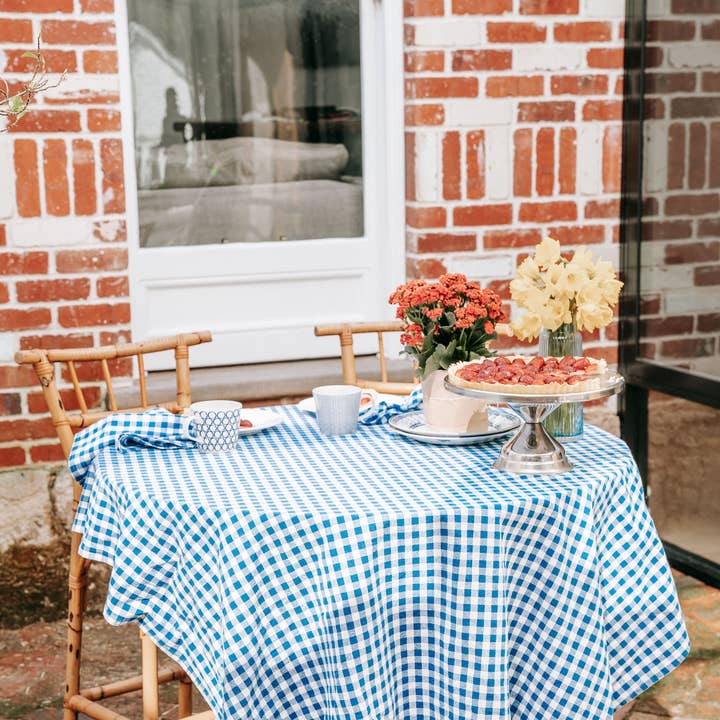 Banjo & Co Home - Wholesale Tablecloth - Blue Gingham Tablecloth0