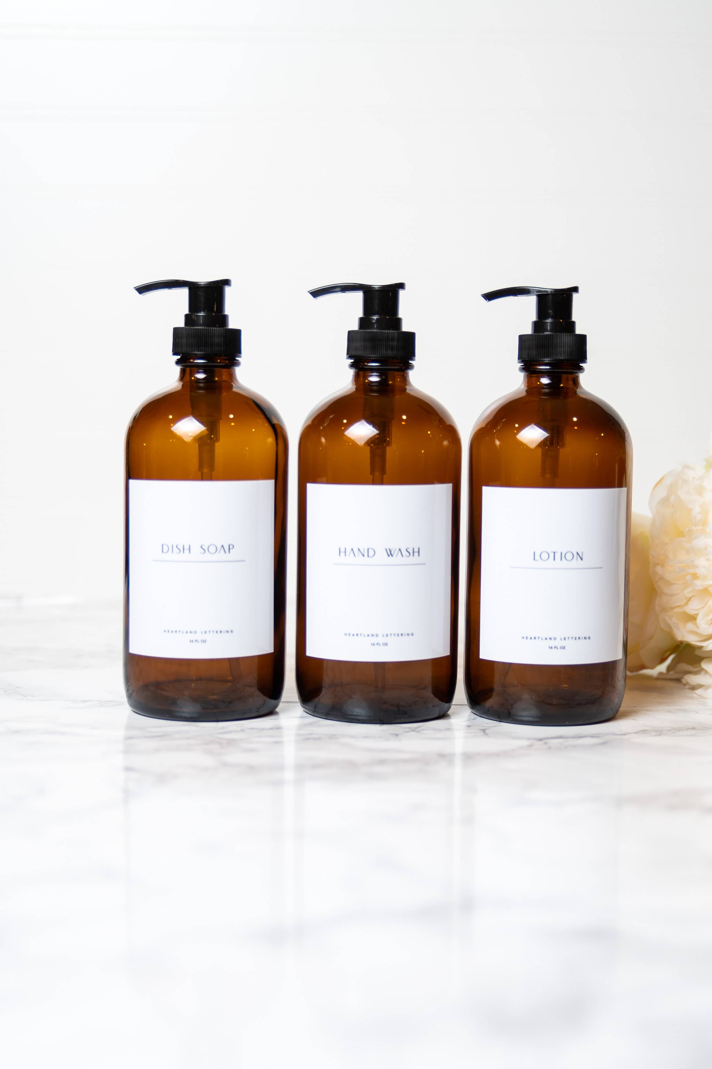 Joie Designs Co. | Refillable Bottles - Wholesale Soap Dispenser - Refillable Bottles - Mod Labels, Hand Wash Dish Soap Lotion