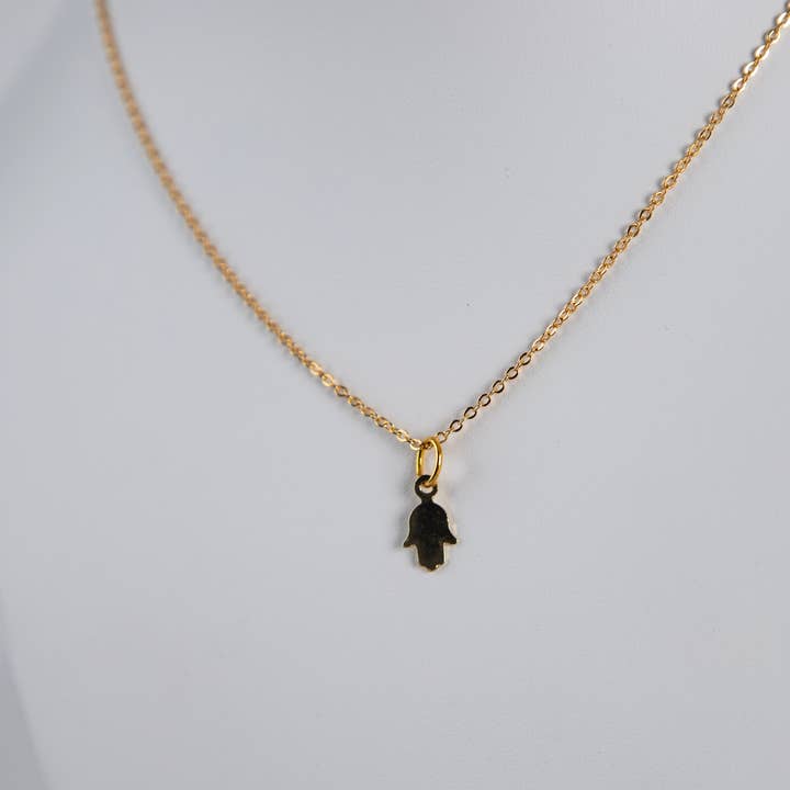Mini Hamsa Hand Necklace for wholesale by Mumu Beads