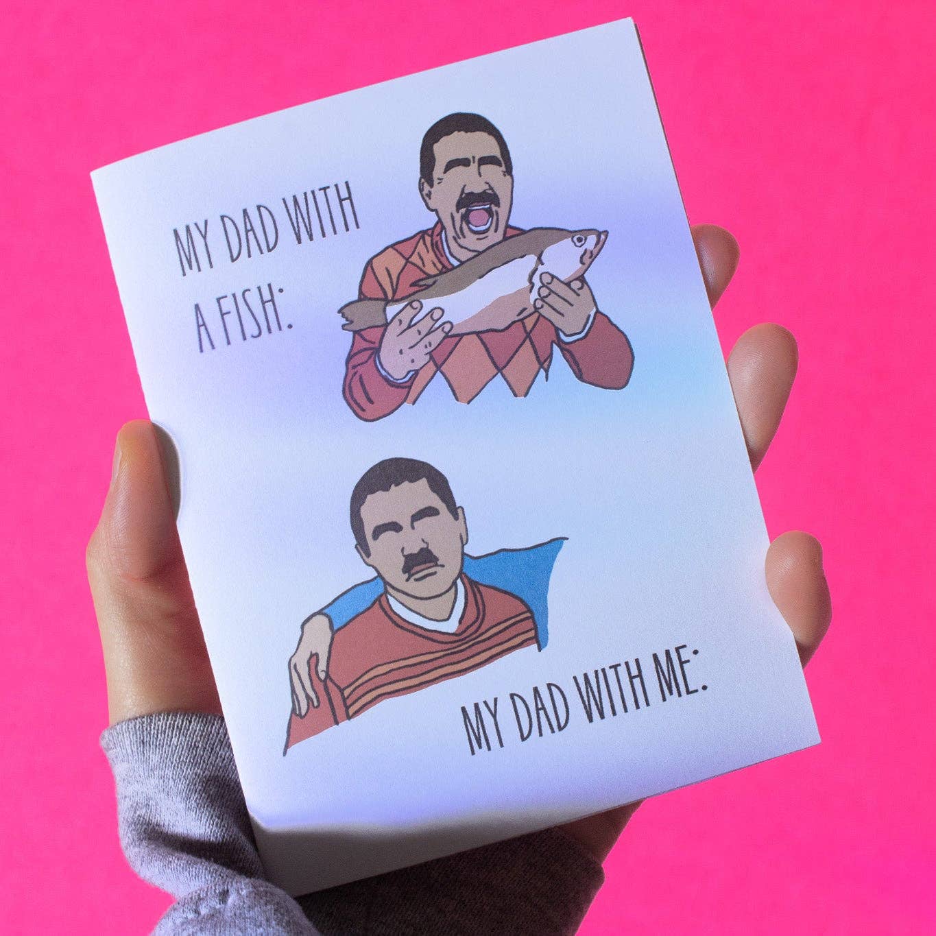 Doctor Scribble - Wholesale Father's Day Card - Funny Dad Birthday Card | Dad With a Fish Greeting Card2