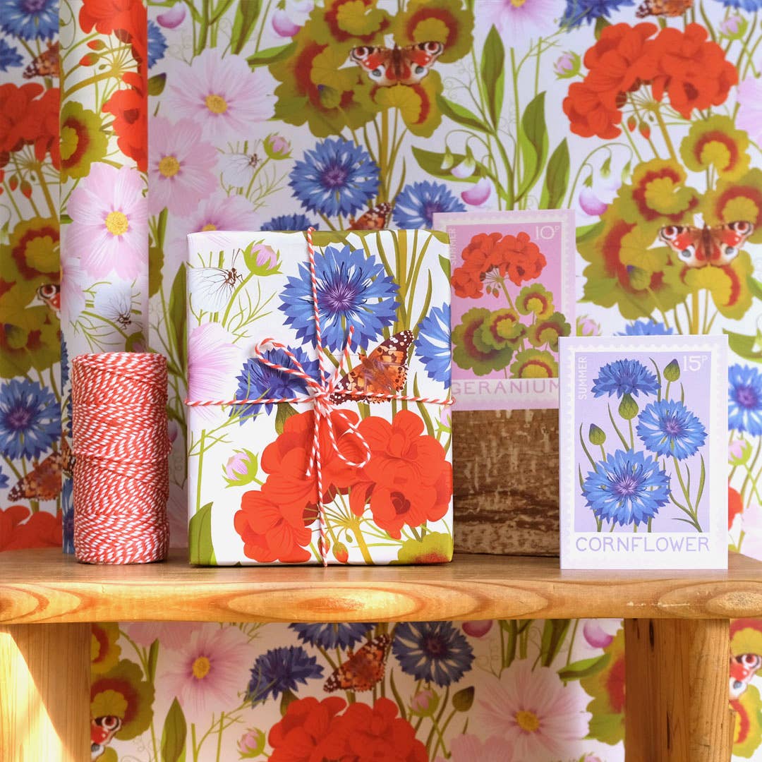 Printer Johnson Ltd - Wholesale Flat Wrap - Summer Floral | Gift Wrap, wrapping paper | Garden, wildlife3