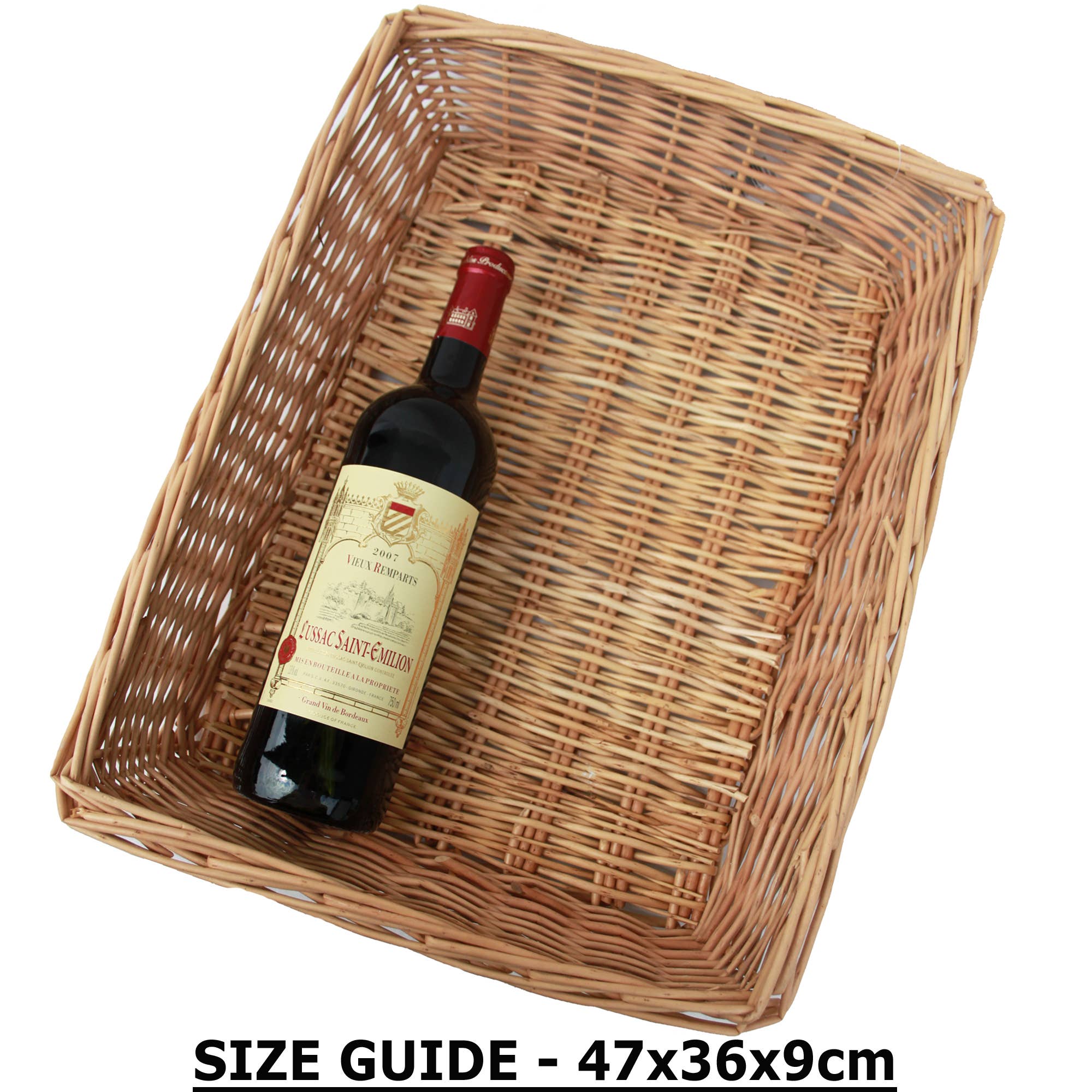 Candi Gifts – wholesale Basket – Wicker Hamper Gift Kit - Shallow Basket Tray / GOLD (x10) 7