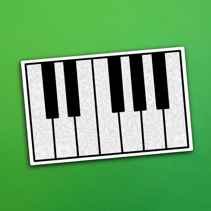 Piano Sticker for wholesale by Zenspire Designs