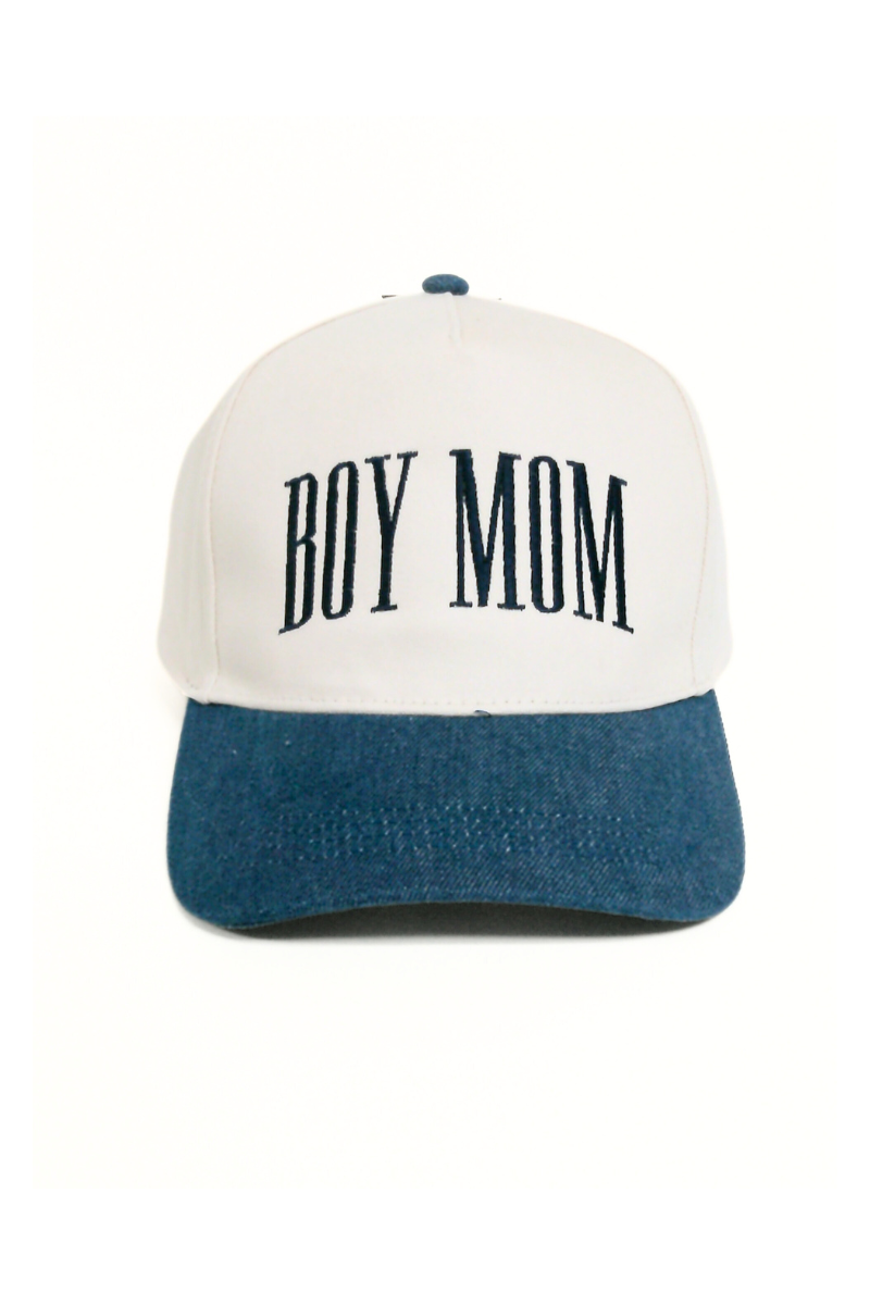 David And Young - Wholesale Baseball Cap - Women's - BOY MOM Embroidery Two Tone 5 Panel Cap3