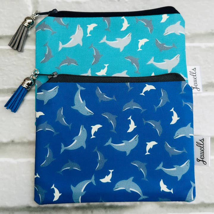 Pochette porte-monnaie en tissu dauphin 2 tailles 2 couleurs pour la vente par Jewells