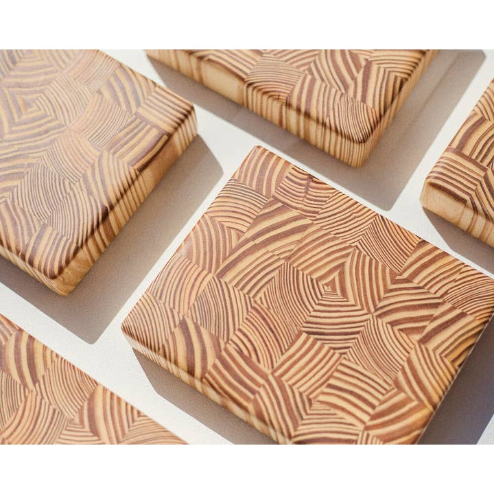 Untitled_Co – wholesale Cutting board – End Grain Cutting Board in Southern Yellow Pine - Jasper